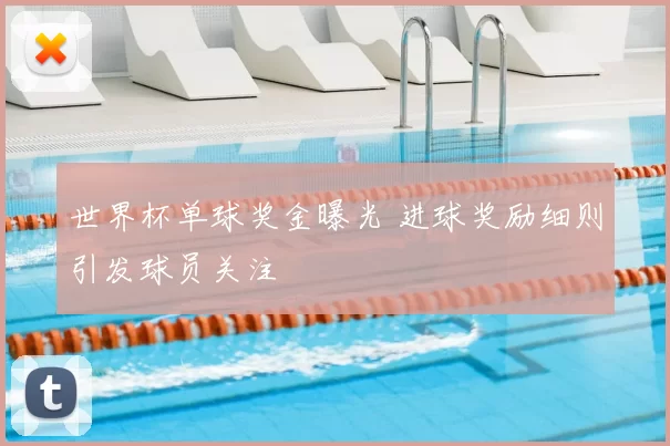 世界杯单球奖金曝光 进球奖励细则引发球员关注